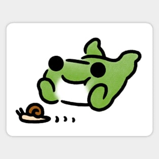 Snail watching Frobbit Magnet